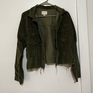 cropped american eagle corduroy top